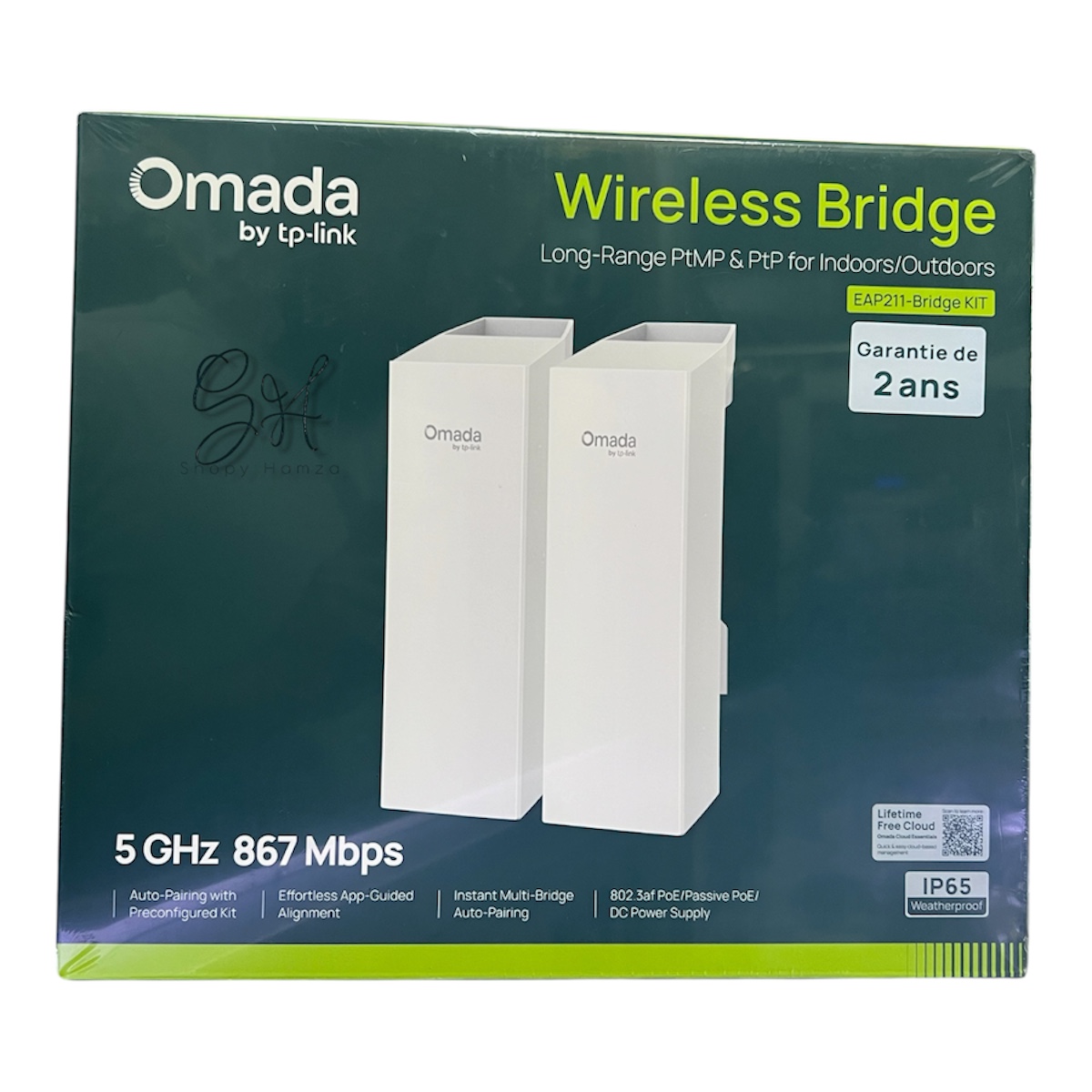TPLink Omada EAP211-Bridge KIT - Pont Wi-Fi 5 GHz 867 Mbps - Portée jusqu'à 1 km